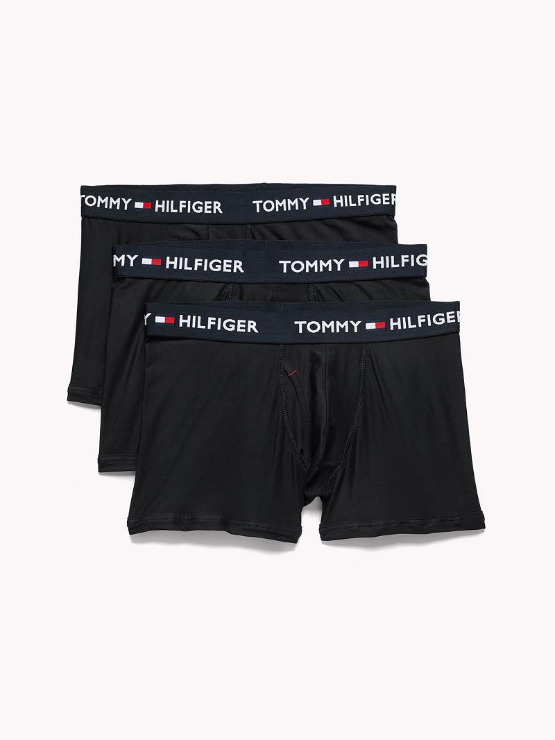 Férfi Tommy Hilfiger Everyday microfiber trunk 3pk Trunks Fekete | HU 1300DFM